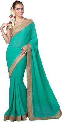 

Parisha Embroidered Fashion Georgette Saree(Pack of 2, Green), Sea green