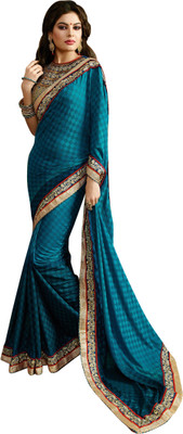 

Brijraj Embroidered Fashion Georgette Saree(Blue)