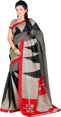 

Sunaina Printed Fashion Cotton Lycra Blend Saree(Multicolor), Red
