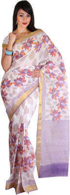 

Kanheyas Floral Print Daily Wear Handloom Cotton Saree(Multicolor)