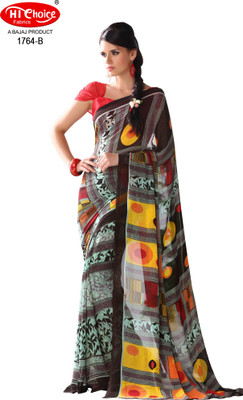 

Hi-Choice Printed Fashion Georgette Saree(Grey)