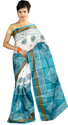 

Anushree Saree Printed Fashion Silk Saree(Multicolor), Blue