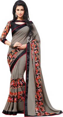 

Brijraj Printed Fashion Georgette Saree(Grey)
