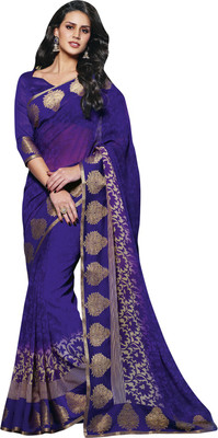 

Vishal Self Design Bollywood Georgette Saree(Purple)