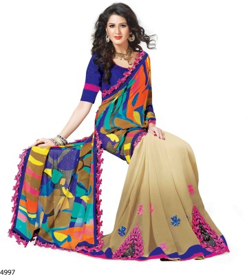 

Ridham Sarees Embroidered Fashion Handloom Georgette Saree(Multicolor)