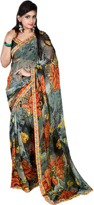 

Jiya Self Design, Printed Fashion Georgette Saree(Multicolor)