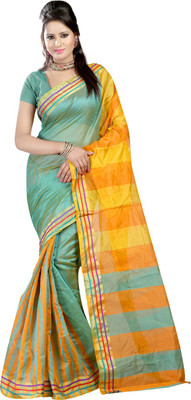 

Sanju Sarees Solid Fashion Art Silk Saree(Green)