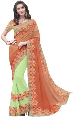 

Desi Butik Embroidered Fashion Georgette Saree(Multicolor)