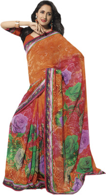 

Vishal Printed Fashion Georgette Saree(Orange)