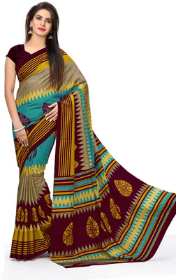 

Urban Vastra Chevron Fashion Raw Silk Saree(Multicolor)