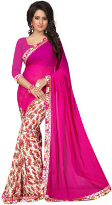 

Style U Embellished Bollywood Georgette Saree(Red)