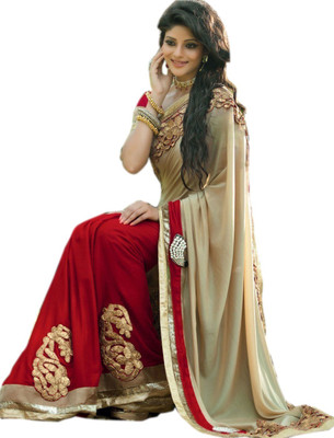

Suresh Embroidered Bollywood Georgette Saree(Red), Chicku;red