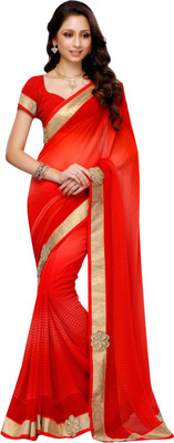 

Suvastram Solid Fashion Chiffon Saree(Orange)