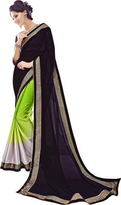 

Khushali Self Design, Embroidered Fashion Georgette, Jacquard Saree(Black, Grey, Multicolor)