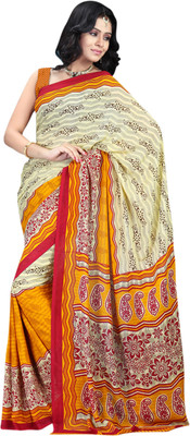 

Saara Floral Print Daily Wear Georgette Saree(Pink)