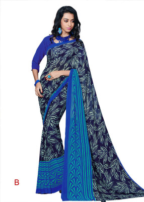 

Hi-Choice Printed Fashion Georgette Saree(Dark Blue)