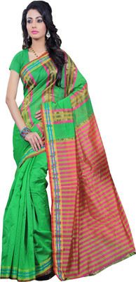 Ansu Fashion Self Design Fashion Art Silk Saree(Green)