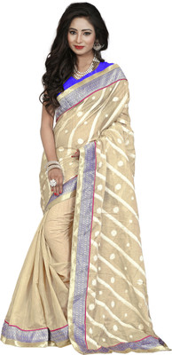 

Weavedeal Embellished Banarasi Art Silk Saree(White)
