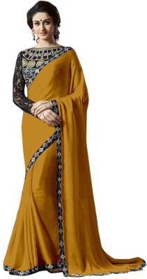 

Monika Silk Mill Embroidered Daily Wear Georgette Saree(Green)