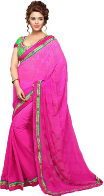 

Stylish Girls Embroidered Fashion Net Saree(Multicolor)