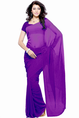 

Jiya Self Design Fashion Georgette Saree(Purple)