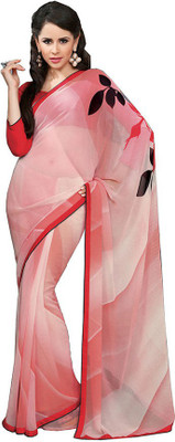 

Party Wear Dresses Printed Fashion Pure Chiffon Saree(Multicolor), Multicolor552