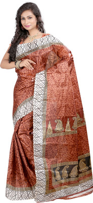 Anushree Saree Self Design Bhagalpuri Khadi Saree(Multicolor), Multicolour