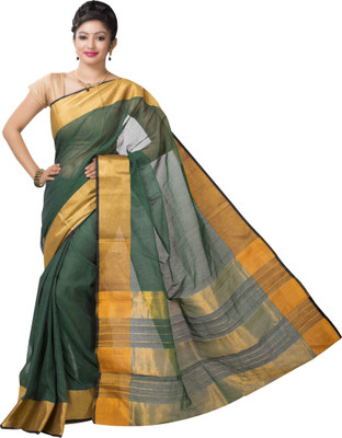 

Ishin Printed Fashion Cotton Saree(Green), Dark green