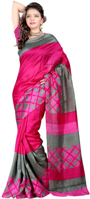 

Indian Wear Online Printed Fashion Art Silk Saree(Pink)