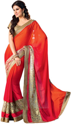 

Vishal Floral Print Bollywood Georgette Saree(Pink, Orange)