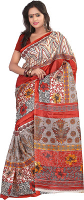 

Anushree Saree Printed Fashion Silk Saree(Multicolor), Maroon