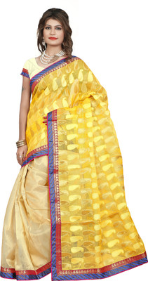 

Weavedeal Embellished Banarasi Art Silk Saree(Yellow)