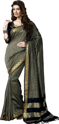 

Ishin Printed Fashion Cotton Saree(Grey)