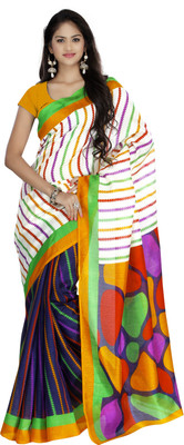 

Indrani Printed Fashion Silk Saree(Multicolor), Blue;light green;yellow