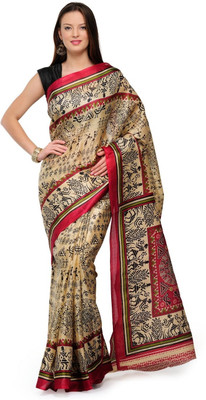 

Cenizas Printed Fashion Art Silk Saree(Multicolor), Pink