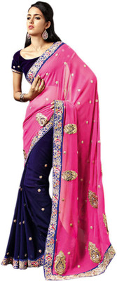 

Vishal Printed Fashion Crepe Saree(Pink)
