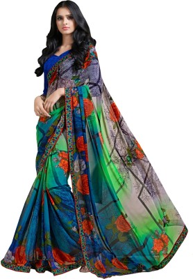 

Lovelylook Printed Fashion Georgette Saree(Multicolor), Blue;green
