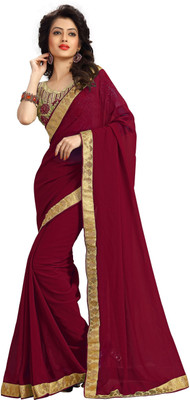 

Stylezone Embroidered Fashion Georgette Saree(Maroon)