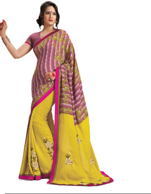 

Ridham Sarees Embroidered Fashion Handloom Georgette Saree(Multicolor)