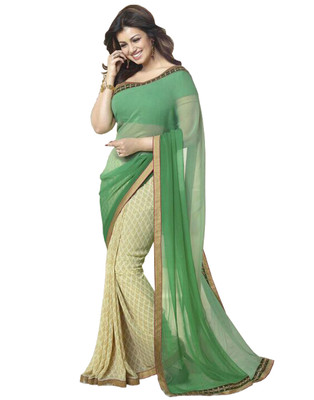 

BlackBlanketFab Self Design Bollywood Georgette Saree(Red)