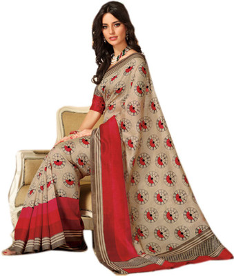 

Party Wear Dresses Printed Fashion Pure Chiffon Saree(Multicolor)