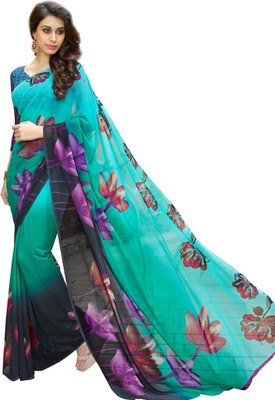 

Parisha Printed Fashion Georgette Saree(Green), Sea green