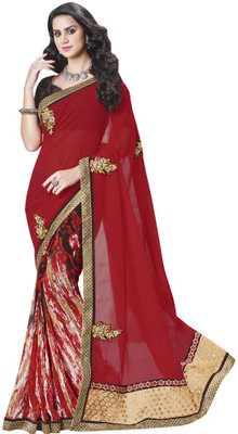 

Desi Butik Embroidered Fashion Georgette Saree(Multicolor)