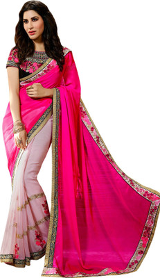 

Brijraj Embellished Fashion Georgette Saree(Pink)