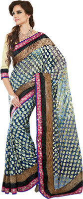 

Vishal Printed Fashion Net Saree(Multicolor), Blue