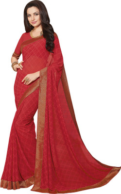

Vishal Self Design Bollywood Georgette Saree(Red)