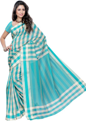 

Mimosa Woven Banarasi Handloom Cotton Saree(Blue), Saffire