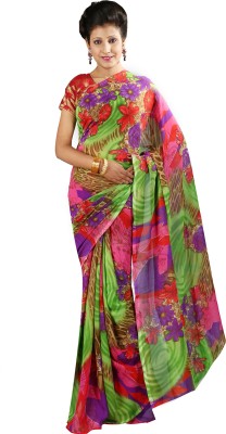 

Anushree Saree Self Design Fashion Georgette Saree(Multicolor), Green