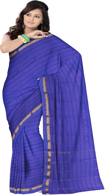

Javuli Woven Arani Pattu Handloom Silk Cotton Blend Saree(Blue)