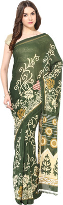 Fostelo Self Design Daily Wear Chiffon Saree(Green) available at flipkart for Rs.199